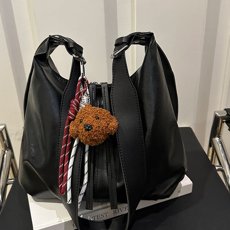 Faux Leather Bucket Bag