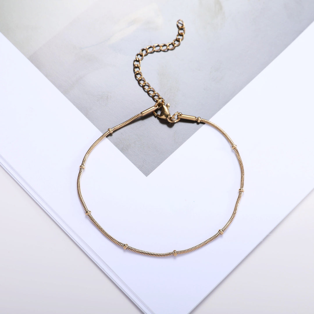 Adjustable Beaded Chain Bracelet Kalsten