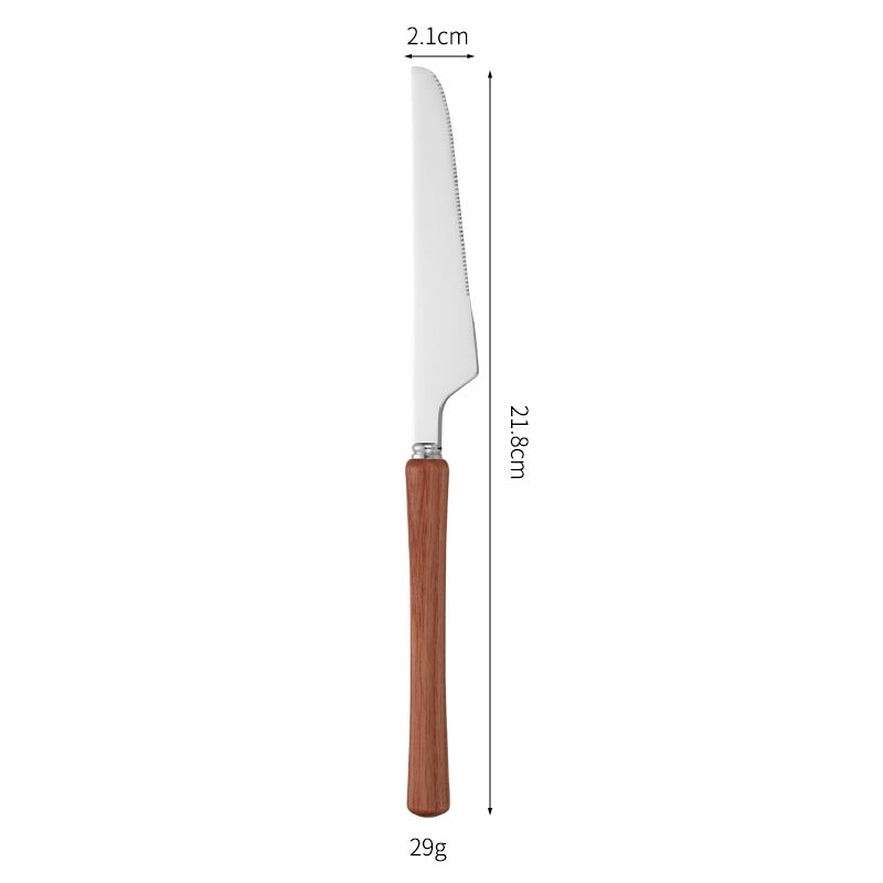 Elegant serving spoon with ergonomic wooden handle Kalsten