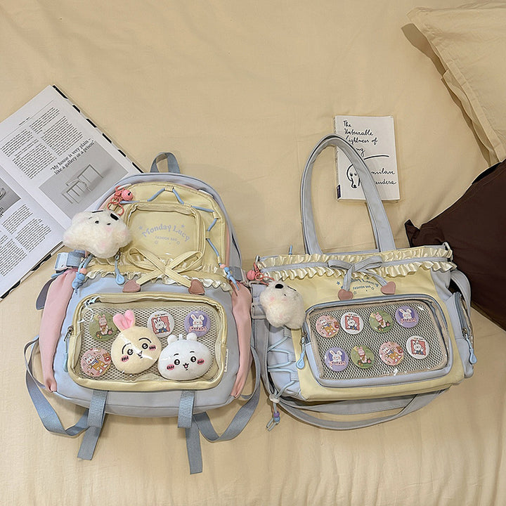 Fashionable leisure backpack with creative details and versatile compartments Kalsten
