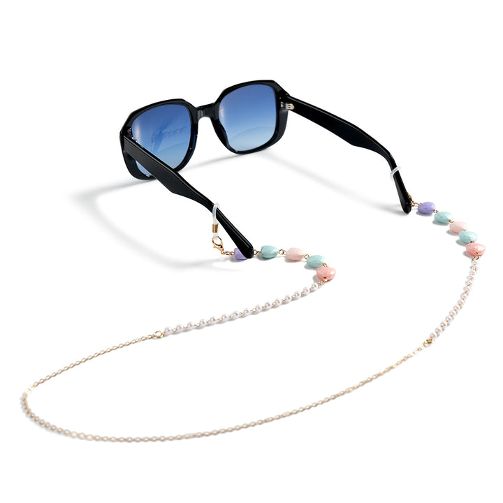 Heart-Shaped Beaded Eyewear Chain kalsten