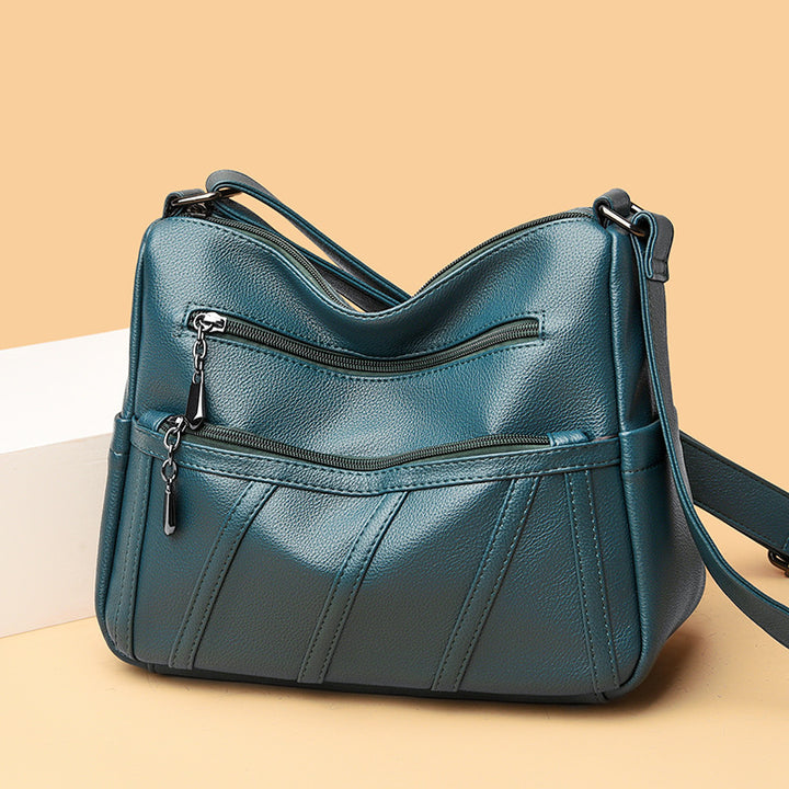 Elegant Zip-Detail Shoulder Bag Kalsten