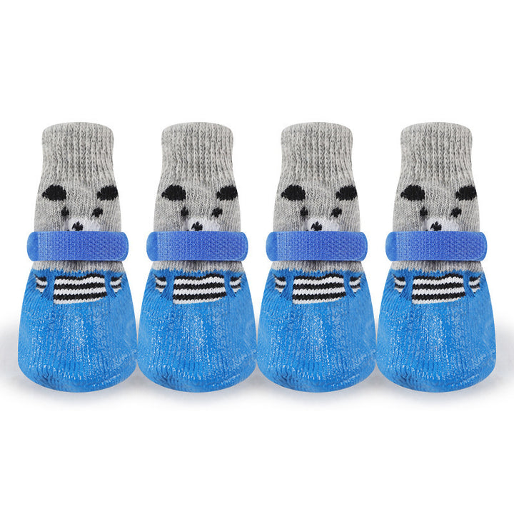 non-slip slippers with animal motifs