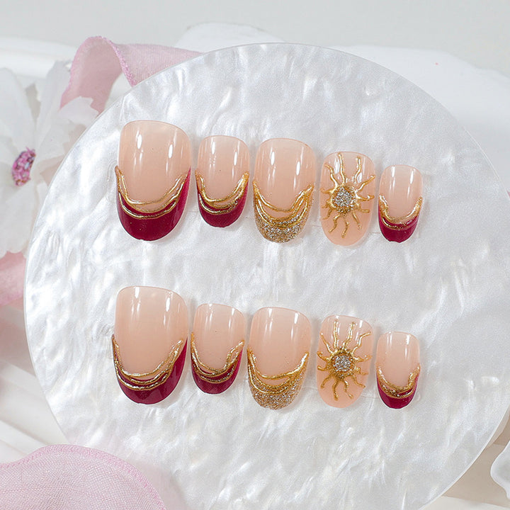 Nail set with elegant glitter and gradient design Kalsten