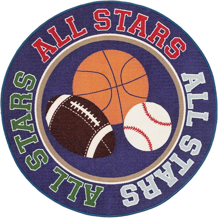 Baseball Round Area Mat