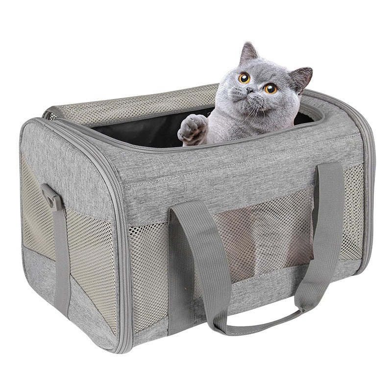 Practical Pet Carrier with Breathable Mesh Inserts Kalsten