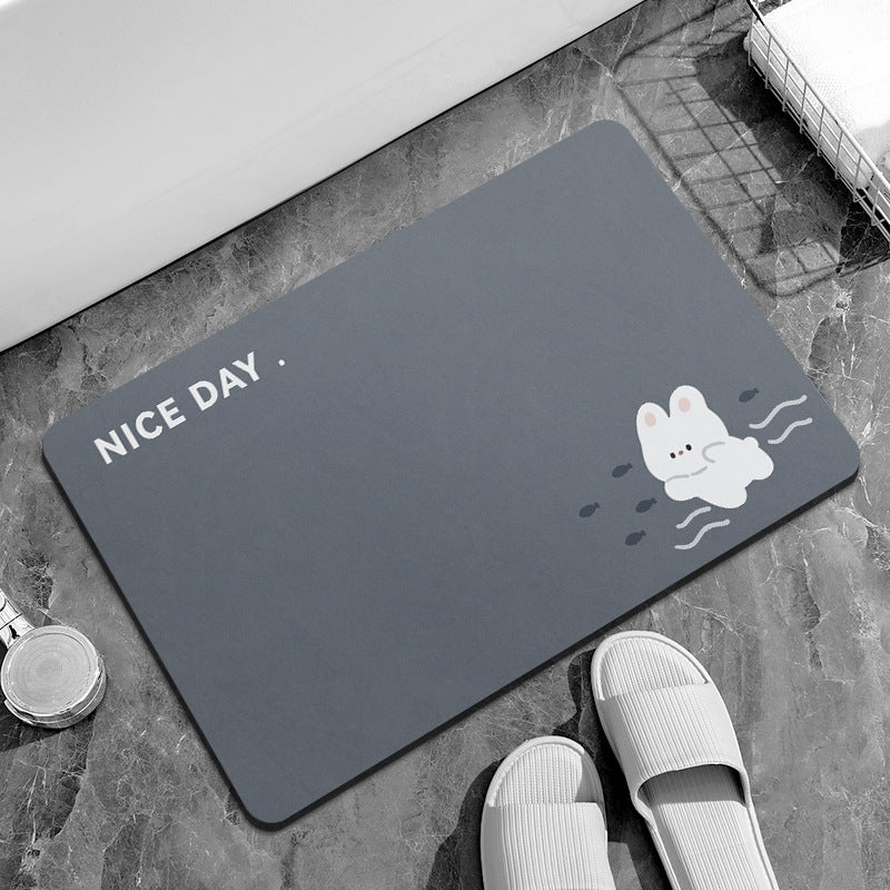 Playful Cat-Themed Bath Mat