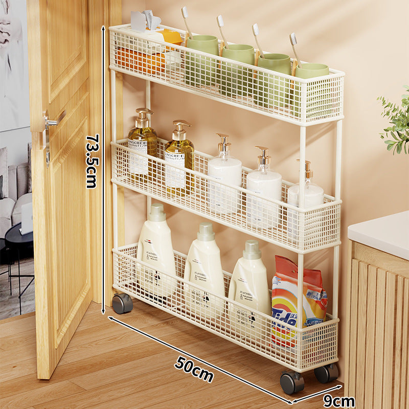 Slim Overdoor Three-Tier Wire Mesh Storage Organizer