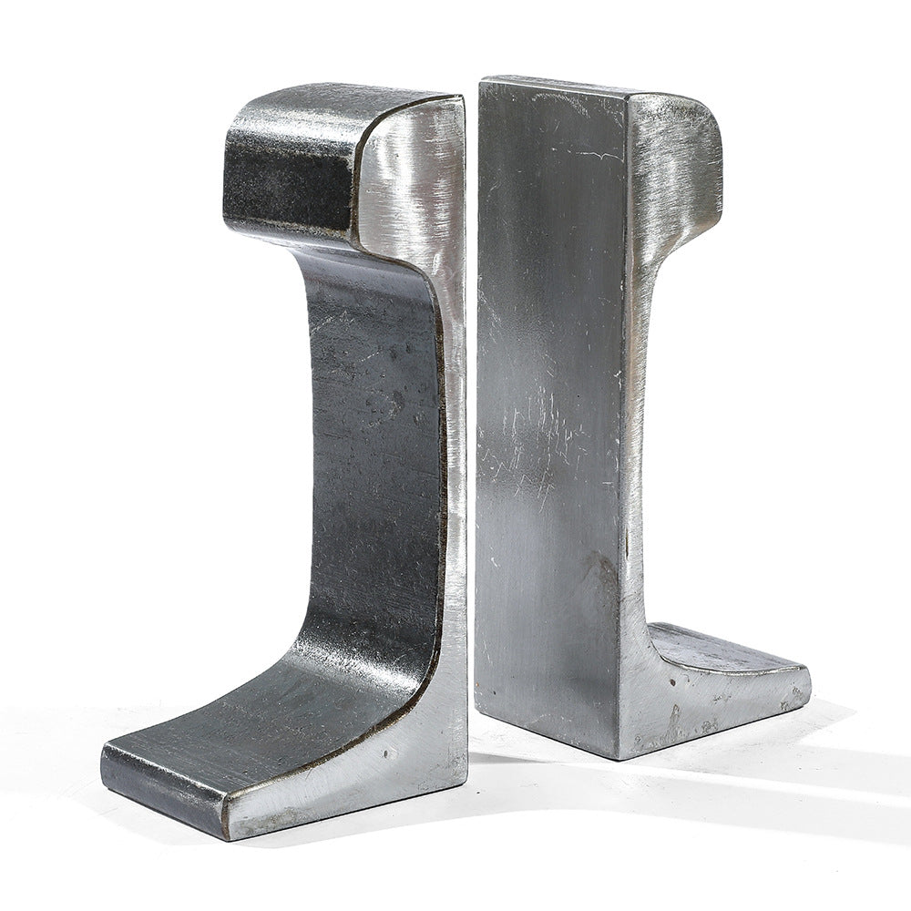 Industrial-Style Metal Bookends