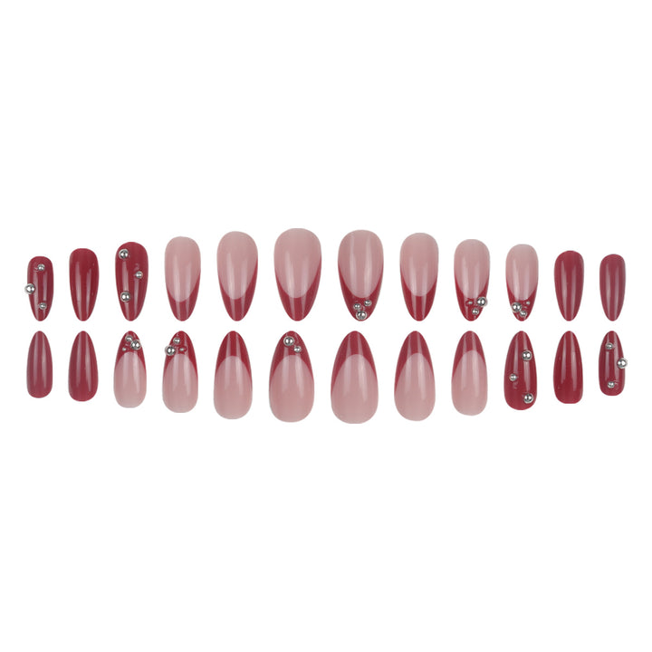 Decorative Stiletto Press-On Nails with Gem Accents Kalsten