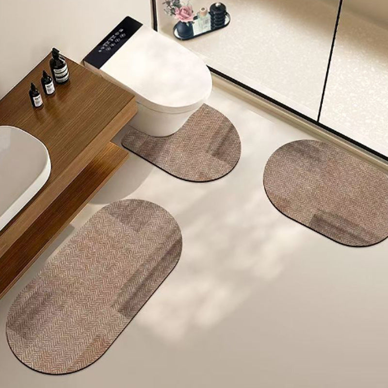 Elegant Textured Bath Mat Set Kalsten