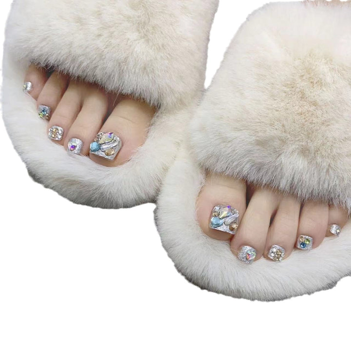 Decorative Crystal-Embellished Press-On Nails Kalsten