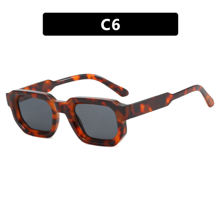 Women's geometric sunglasses with stylish transparent frame and polarized lenses Kalsten