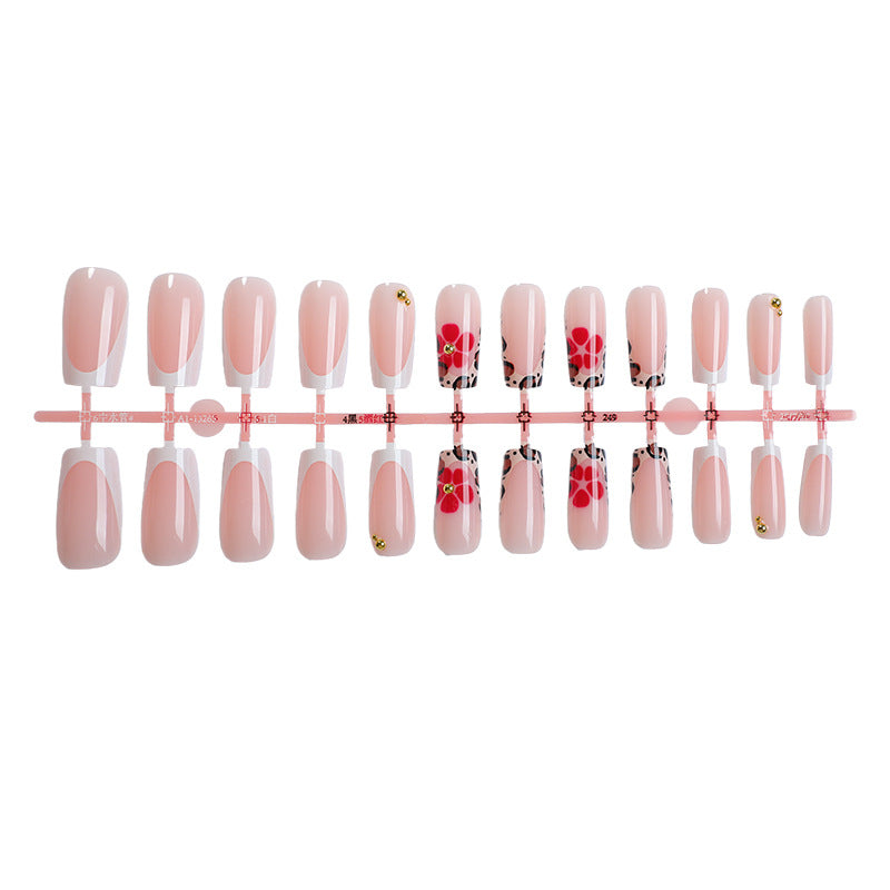 Decorative Flower Press-On Nail Set kalsten