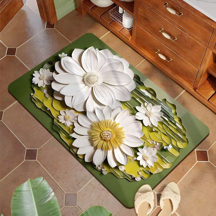 Decorative 3D Floral Bath Mat
