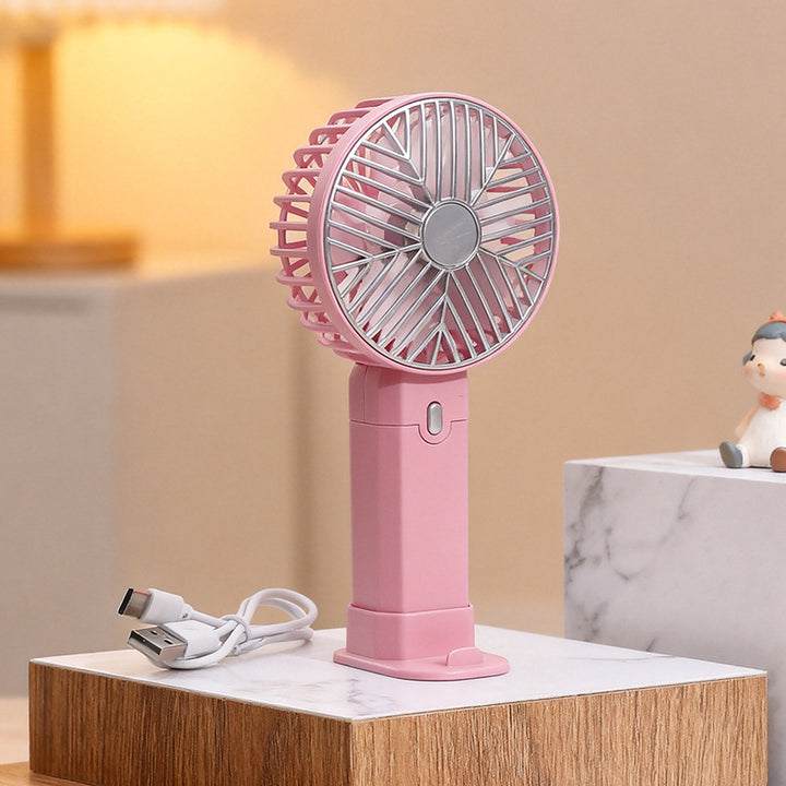 Women's portable USB table fan with built-in battery Kalsten