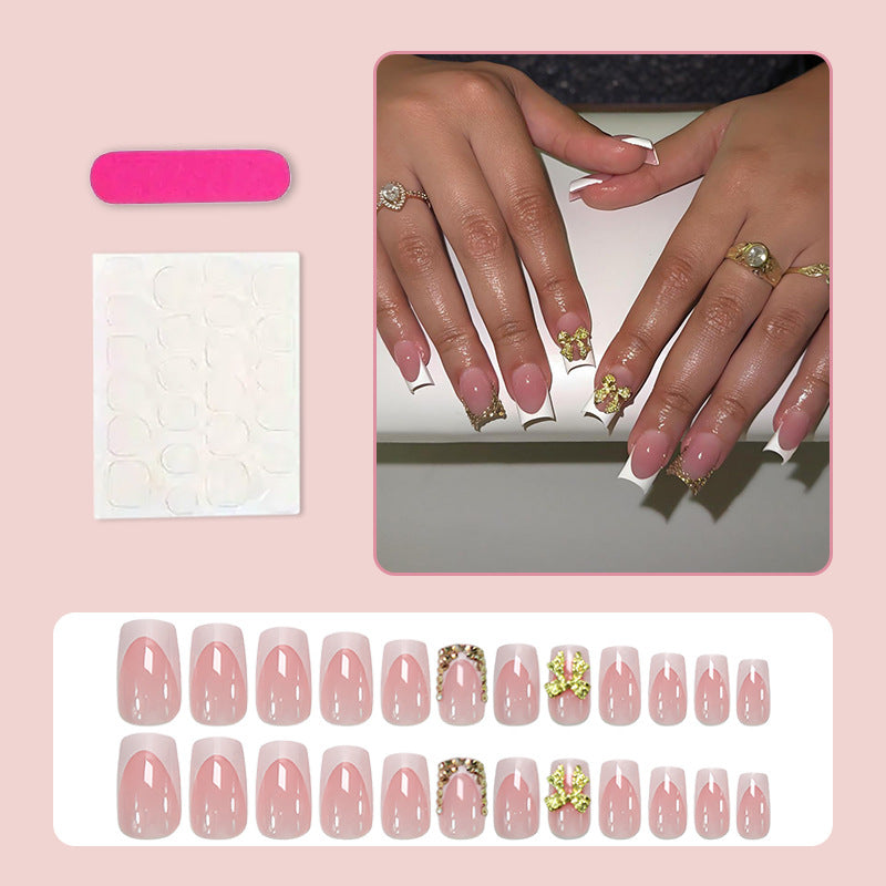 Artificial nail set with glamorous 3D decorations Kalsten