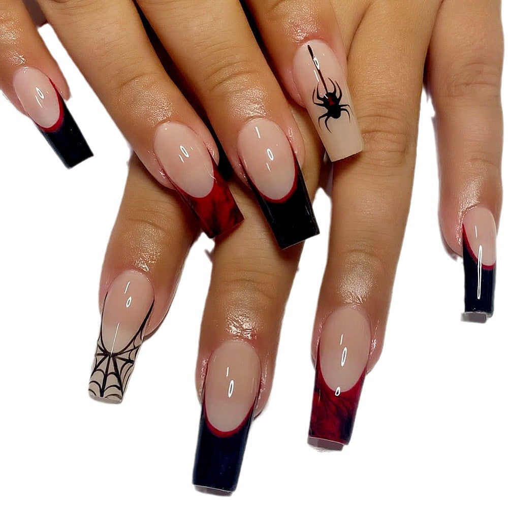 Artistic Halloween-Inspired Press-On Nails