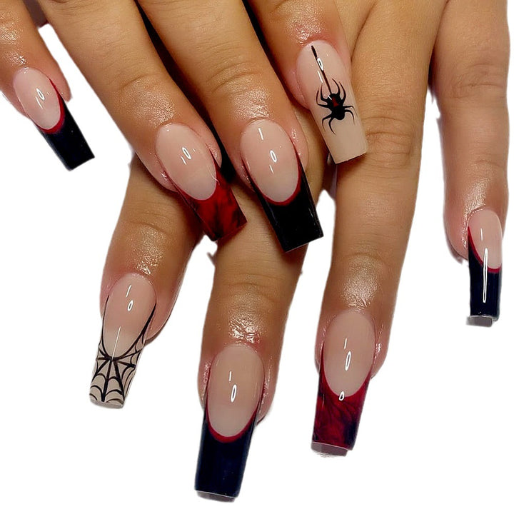 Artistic Halloween-Inspired Press-On Nails