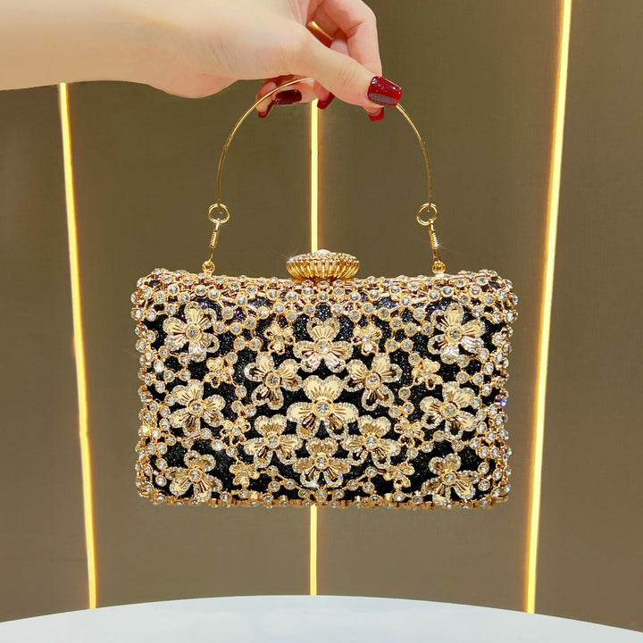 Floral Appliqué Evening Clutch