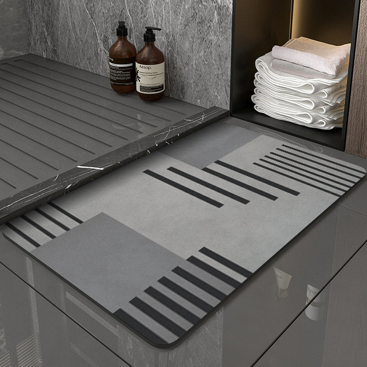 Modern Geometric Bath Mat Kalsten