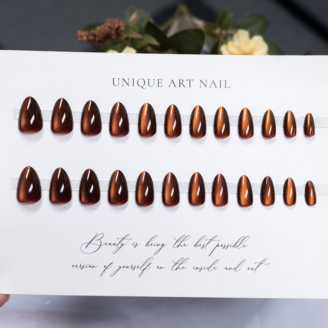 Glossy Press-On Nail Art Set