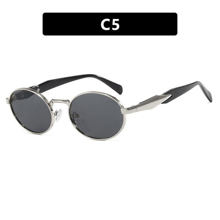 Women's designer sunglasses with unique oval frame and luxurious accents Kalsten