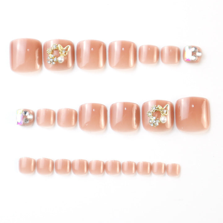Premium Decorative Press-On Toenail Set Kalsten