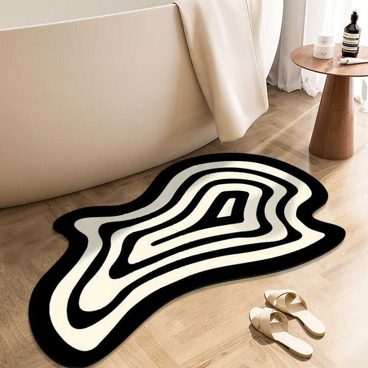 Artistic Abstract Checkered Area Mat
