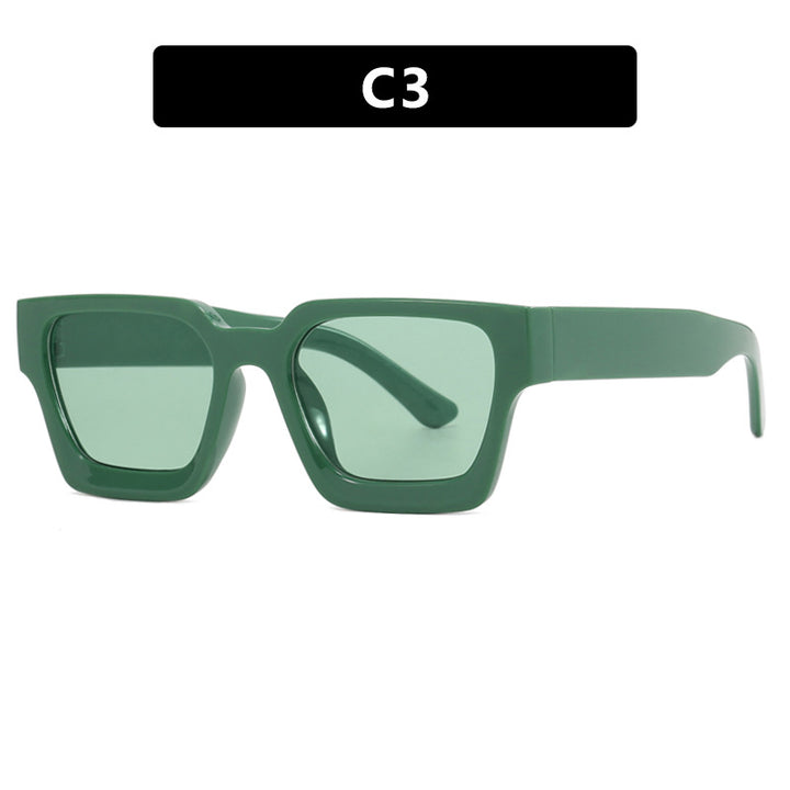 Women's fashionable square reading glasses with transparent frame construction Kalsten