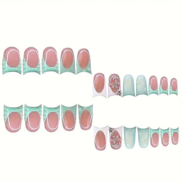 Artistic Press-On Nail Set with Unique Designs Kalsten