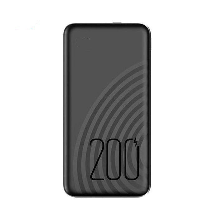 High-capacity wireless power bank with integrated retractable charging cables and LED battery indicators Kalsten