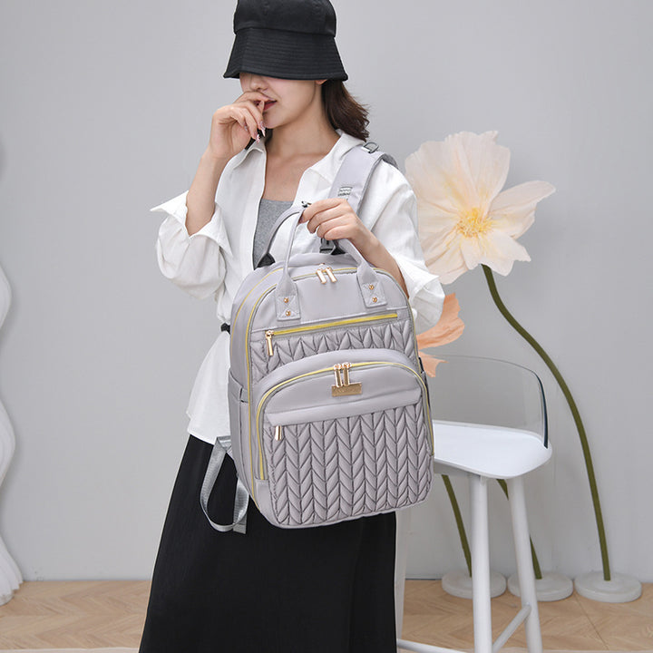 Stylish Quilted Diaper Backpack Kalsten
