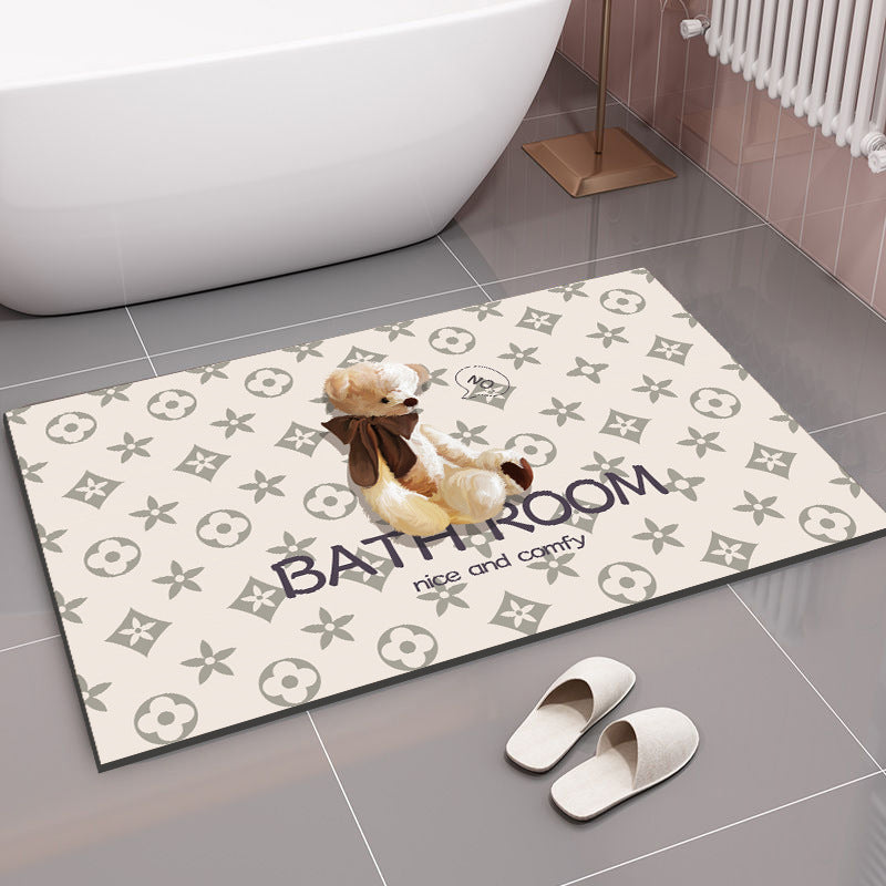 Fun Graphic Bath Mat for Bathroom
