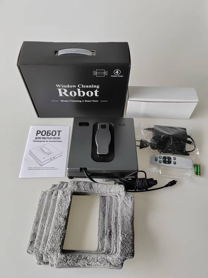 advanced robotic window cleaning system with remote control and safety tether Kalsten