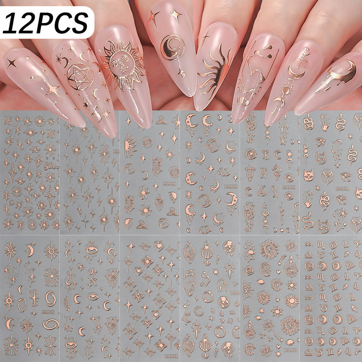 Glittering Nail Art Decal Set