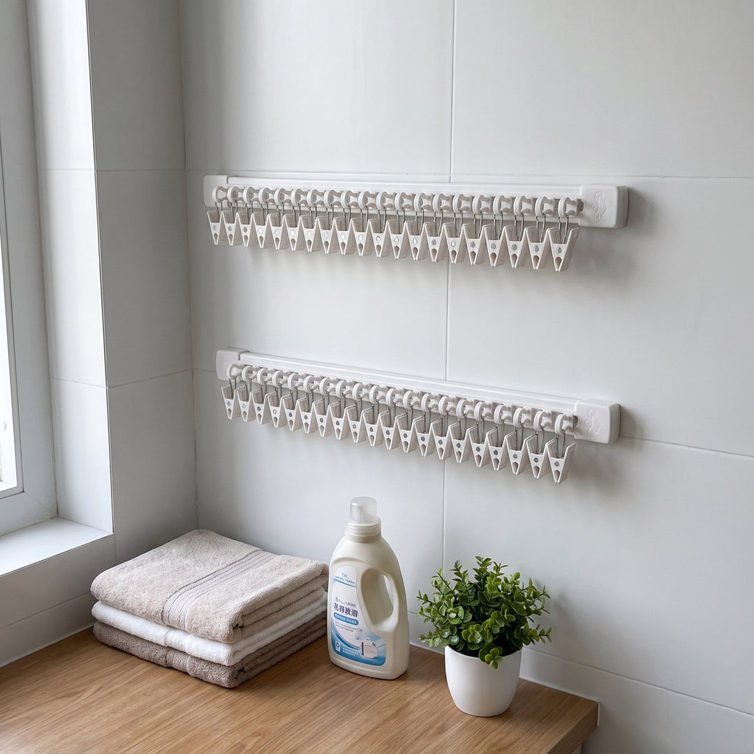 Rotating Wall-Mounted Hair Accessory & Headband Organizer with Swivel Clip Hooks