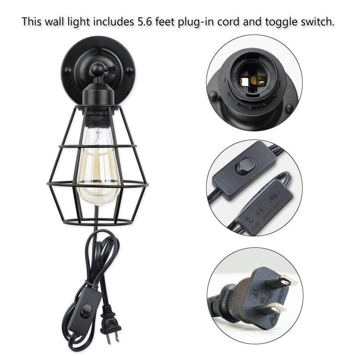Industrial Cage Wall Sconce