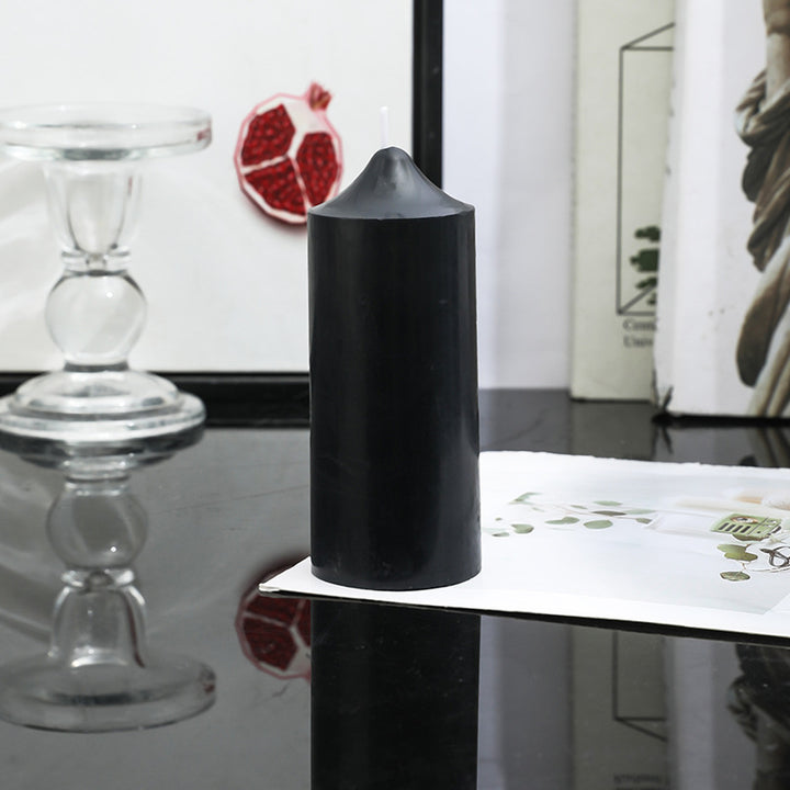 Hand-Poured Dome-Peak Sculptural Pillar Candle