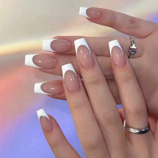 Elegant French Tip Pedicure Kalsten