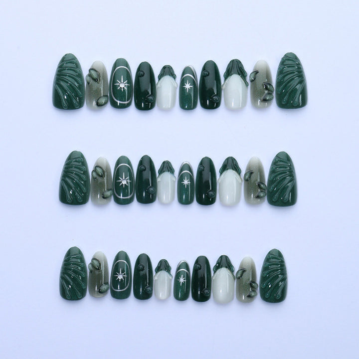 Artificial nails with botanical motifs Kalsten
