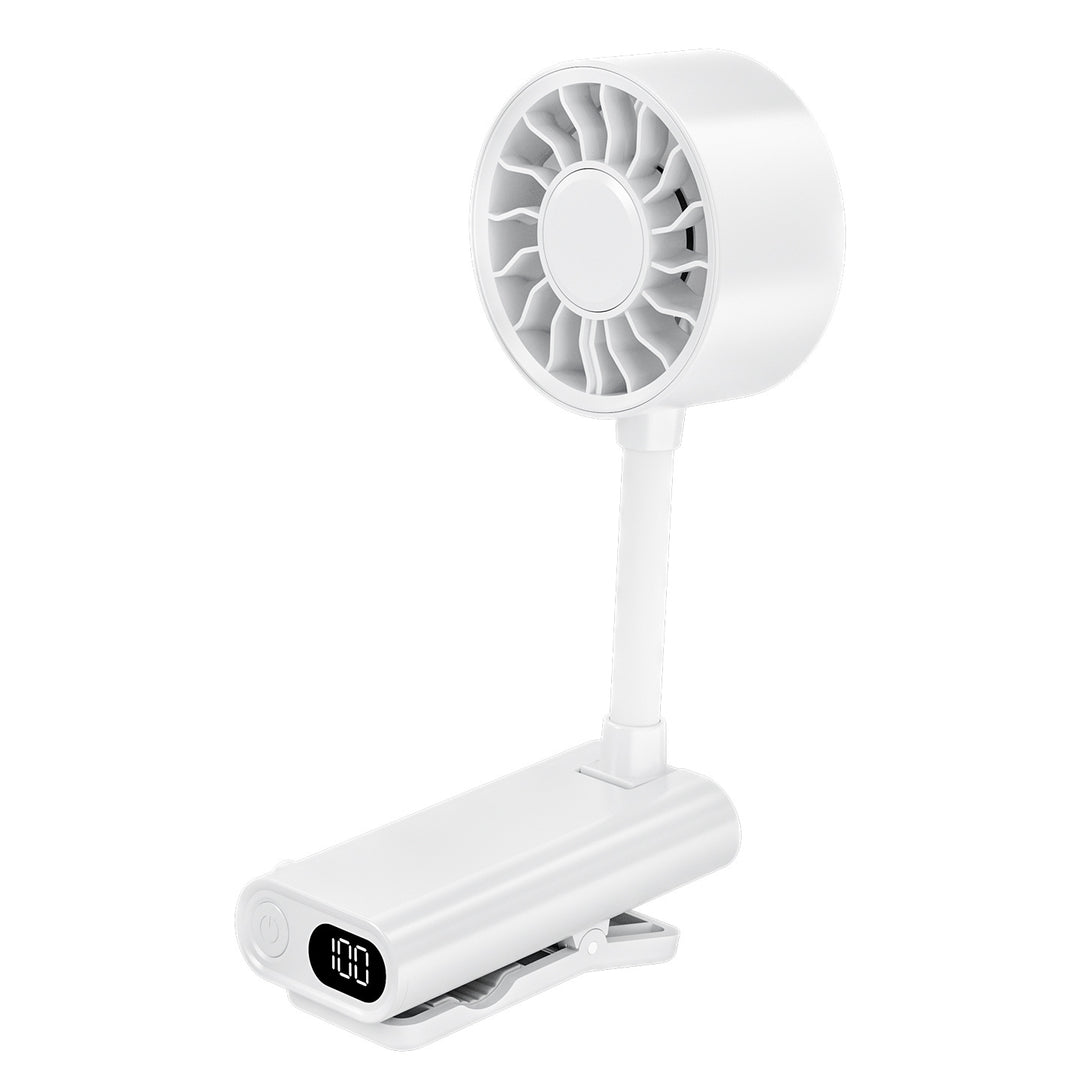 Women's portable mini fan with powerful battery and flexible mount Kalsten