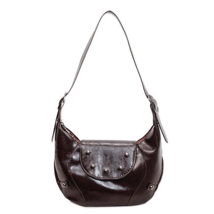 Stylish Leather Hobo Bag Kalsten