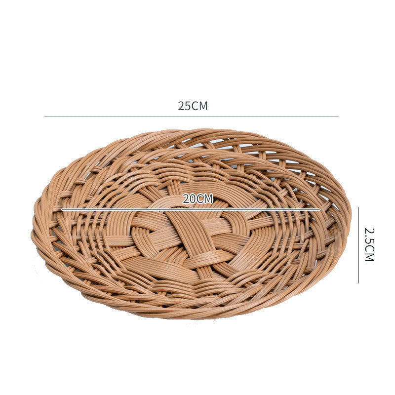 Decorative Oval Woven Serving Tray Kalsten
