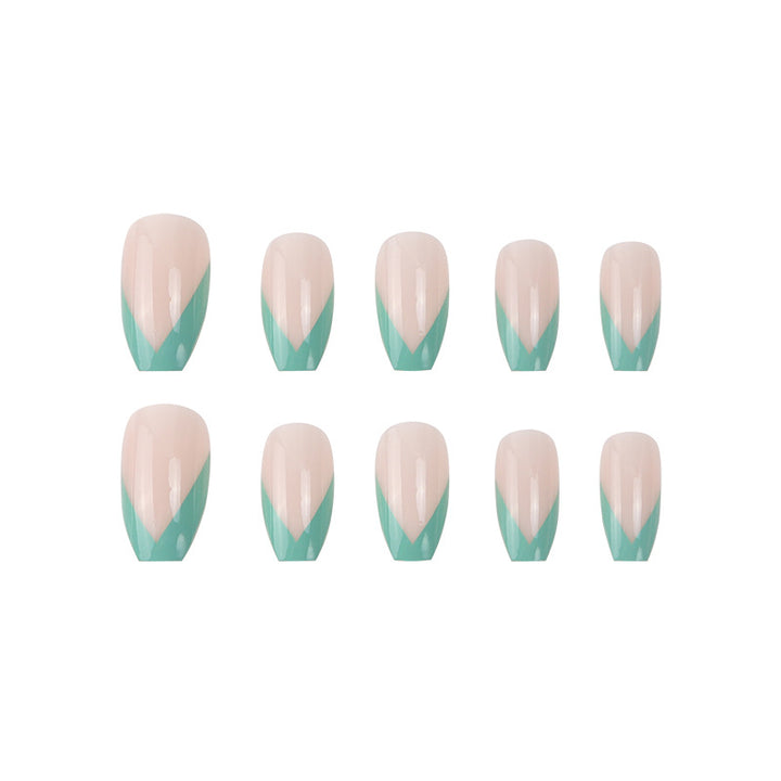 Stylish French Tip Stiletto Press-On Nails Kalsten