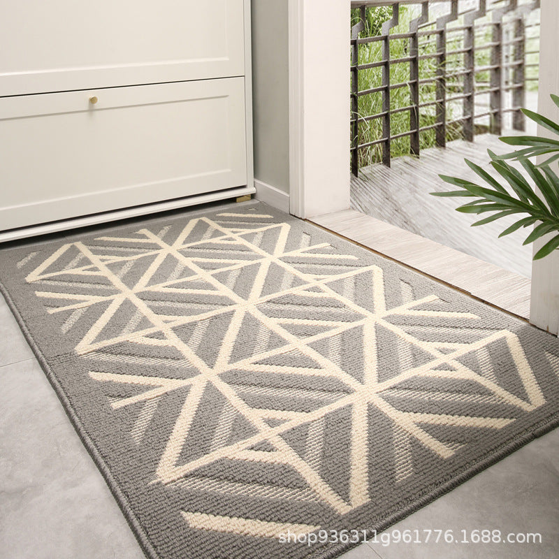 Geometric Patterned Entrance Rug