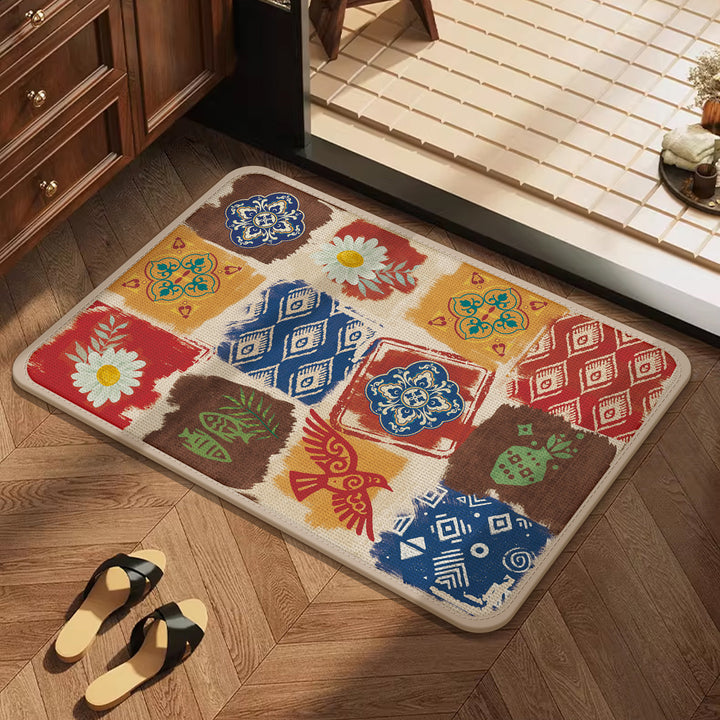 Artistic Patterned Kitchen Mat