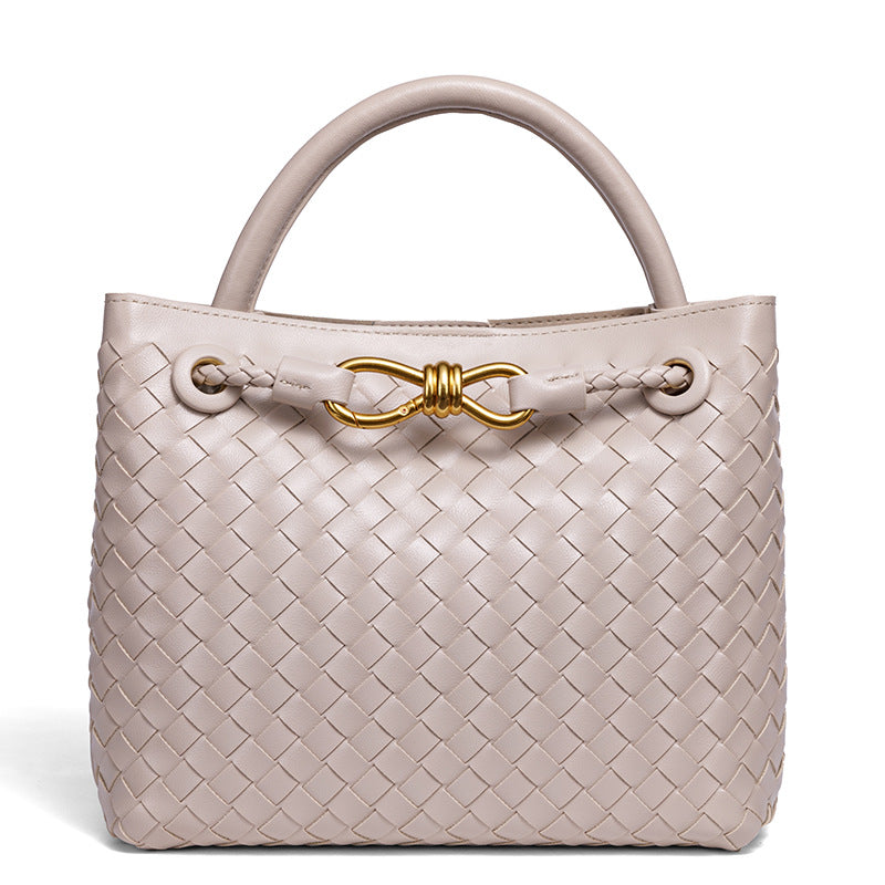 Elegant Braided Leather Tote Kalsten