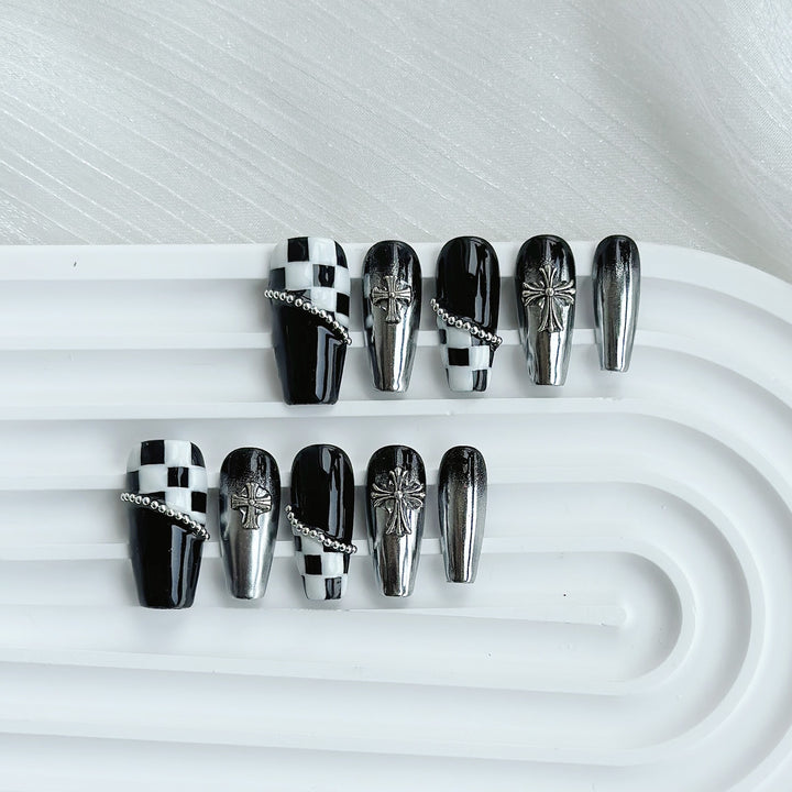 Artistic Satin Press-On Nail Set