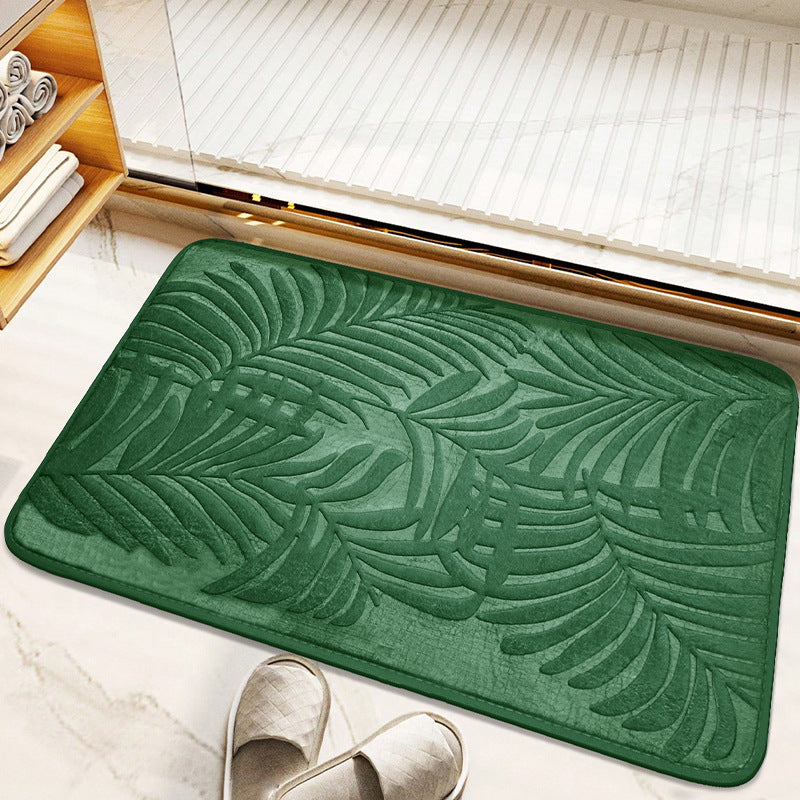 Tropical Leaf Design Bath Mat